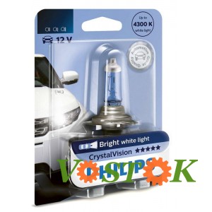 Лампа галогенная Philips CrystalVision H3 12V 12336CVB1 (1шт.)